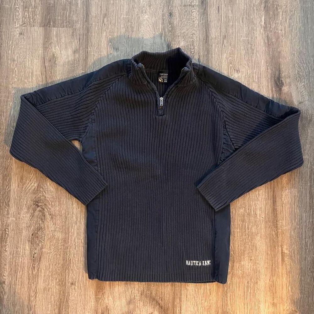 Nautica Black Quarterzip Sweater